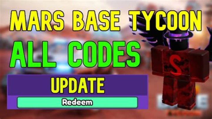 Roblox Mars Base Tycoon Codes (April 2023)
